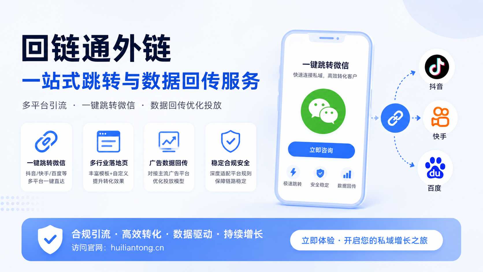 回链通外链官网入口：一站式跨平台跳转微信与数据回传平台