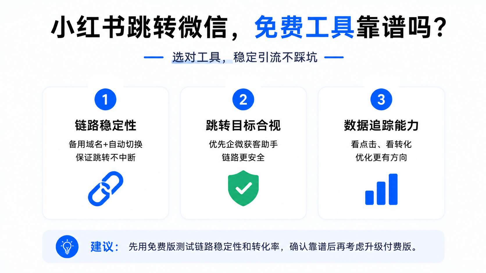 免费小红书跳转微信工具怎么选？3个关键点别踩坑